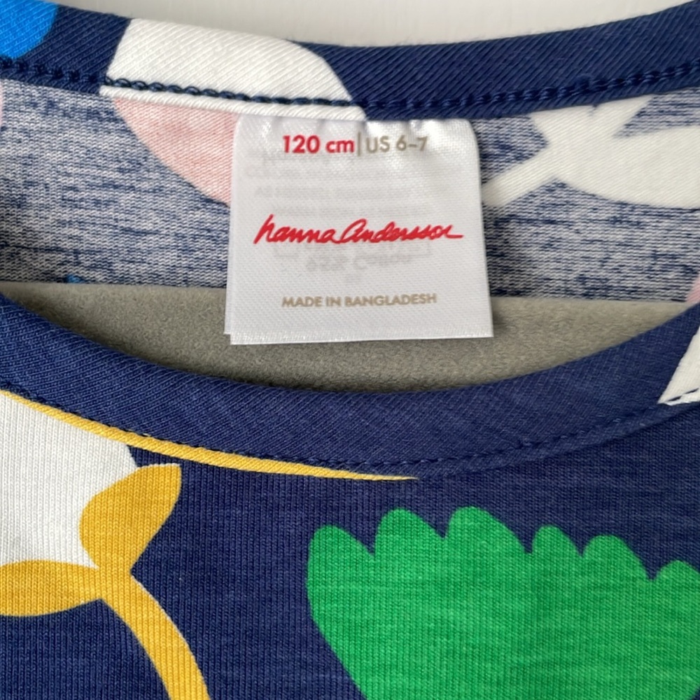Hanna Andersson Floral Dress - Multicolor, 120 cm (size 6-7) - Picture 3 of 3